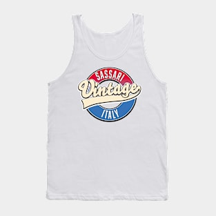 Sassari italy vintage style logo Tank Top